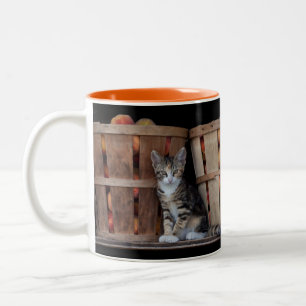 Peaches Kitten Two-Tone Coffee Mug