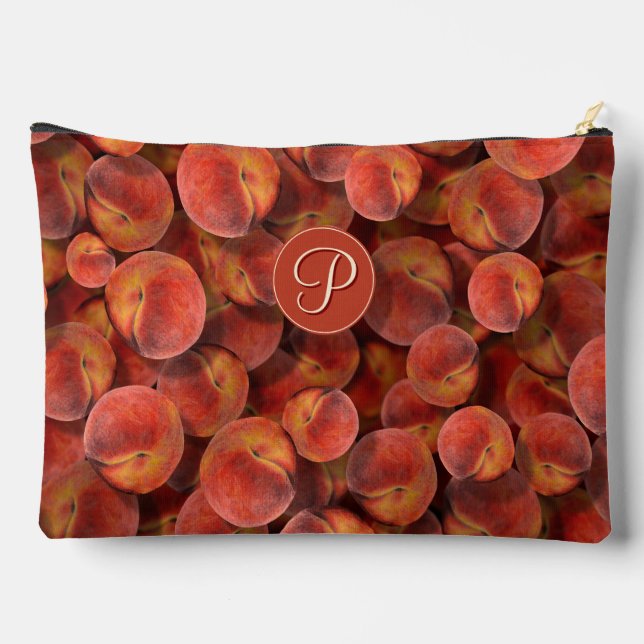 Peaches Large Cosmetic Toiletry Bag (Back)