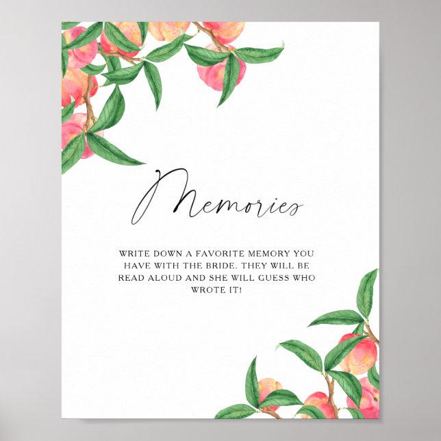 Peaches - memories with the bride poster (Front)