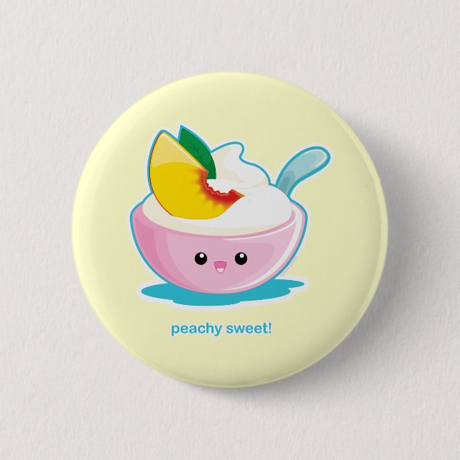 Peaches 'N Cream 6 Cm Round Badge (Front)