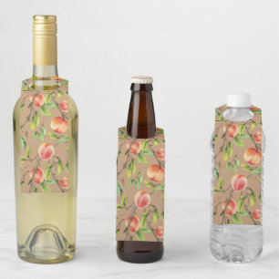 Peaches on the tree bottle tag