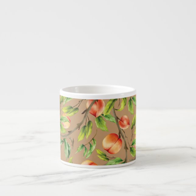 Peaches on the tree espresso cup (Front)