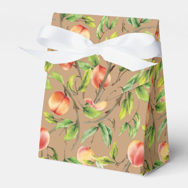 Peaches on the tree favour box (Front Side)