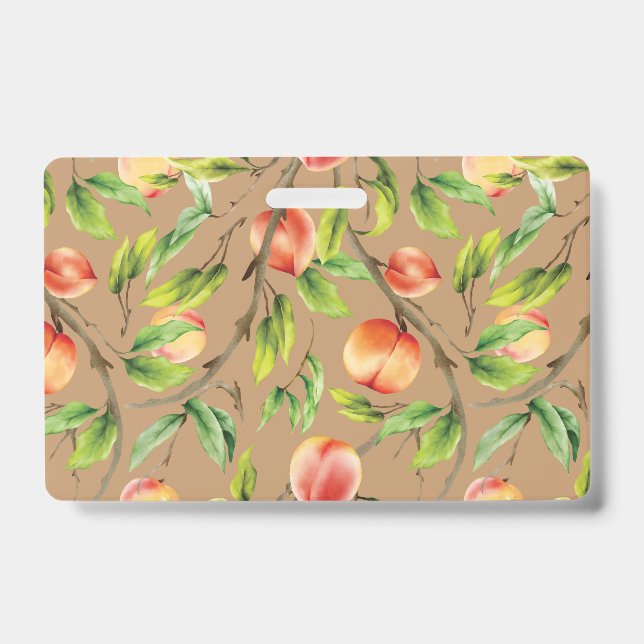 Peaches on the tree ID badge (Front)