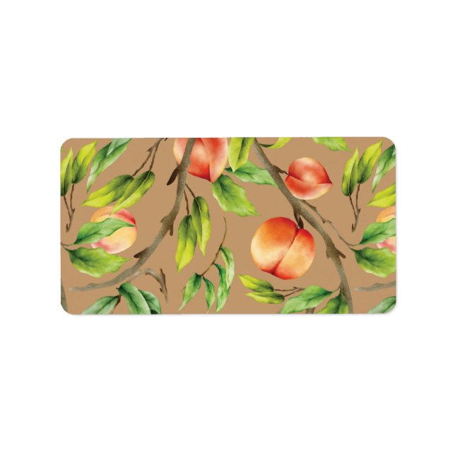 Peaches on the tree label (Front)