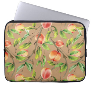 Peaches on the tree laptop sleeve
