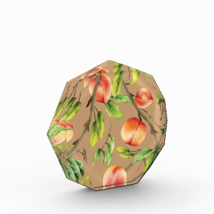 Peaches on the tree photo block