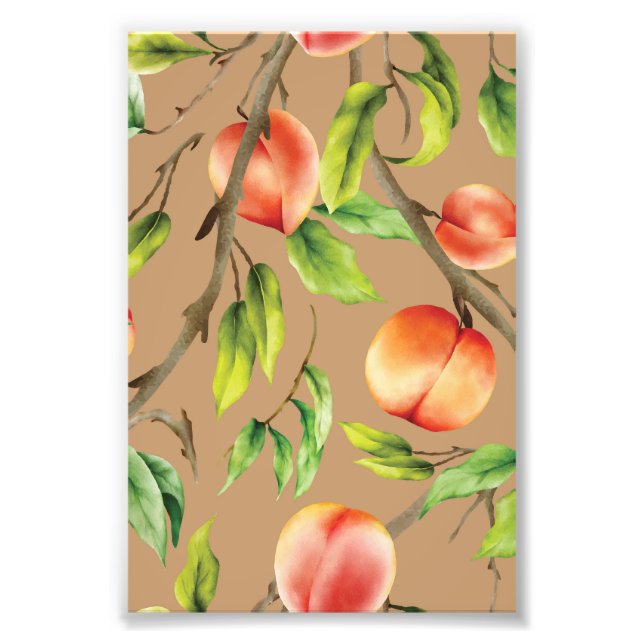 Peaches on the tree photo print (Front)