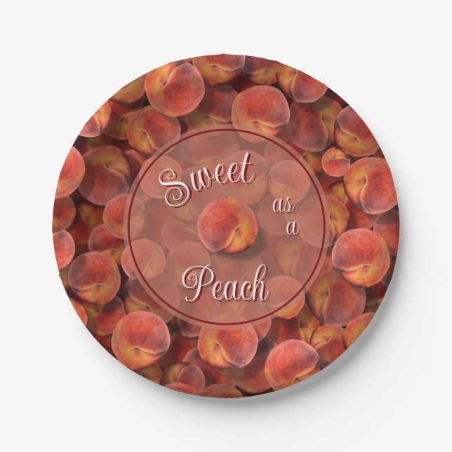 Peaches Paper Plate (Front)
