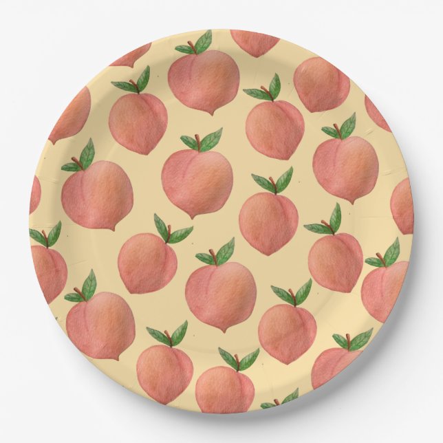Peaches Paper Plate (Front)