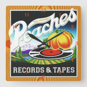 Peaches Records & Tapes Wall Clock