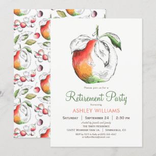 Peaches Retirement Party Invitation