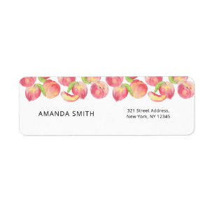 Peaches return address label