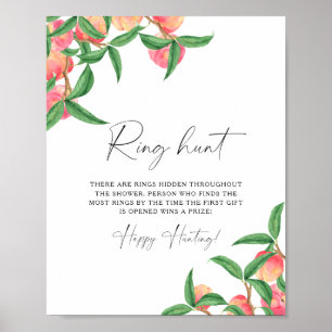 Peaches - Ring hunt bridal shower game Poster