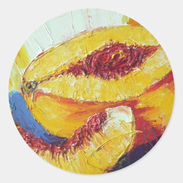 Peaches Round Sticker (Front)