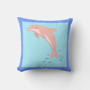 Peaches the Pink Dolphin Cushion