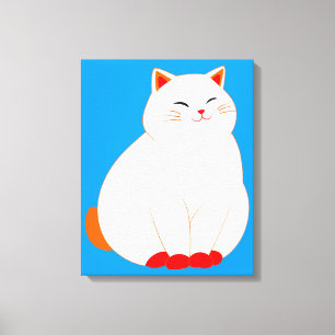 Peaches, the Smiling Cat Canvas Print