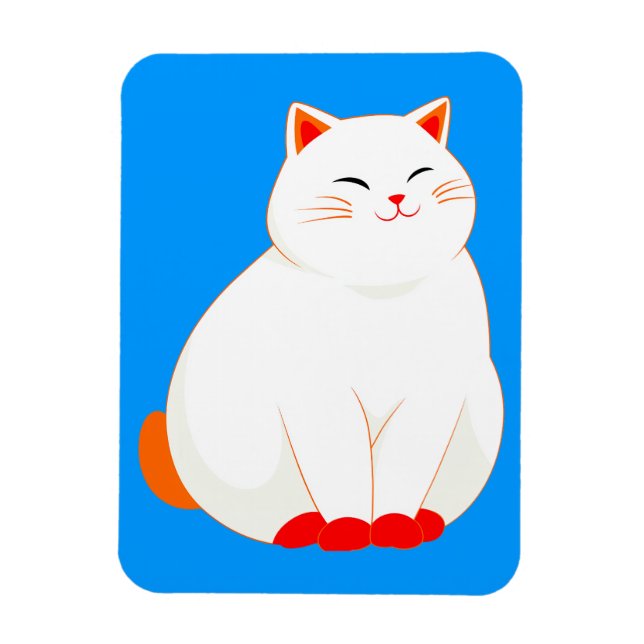 Peaches, the Smiling Cat Magnet (Vertical)