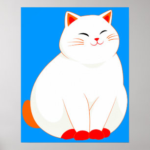 Peaches, the Smiling Cat Poster