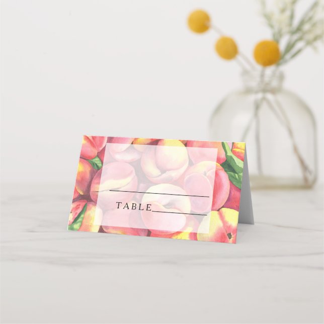 Peaches - wedding place cards (Front)