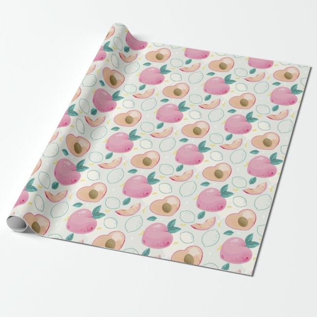 Peaches Wrapping Paper (Unrolled)