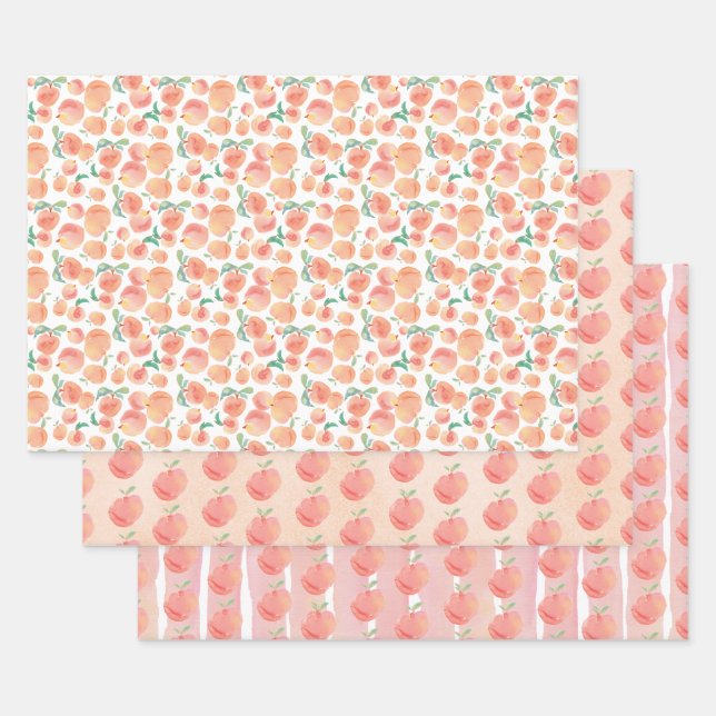 Peaches Wrapping Paper Sheet (Set)