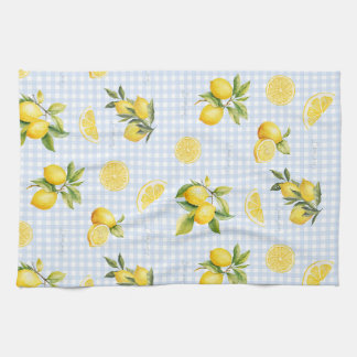 Peachify Lemon Gingham Tea Towel