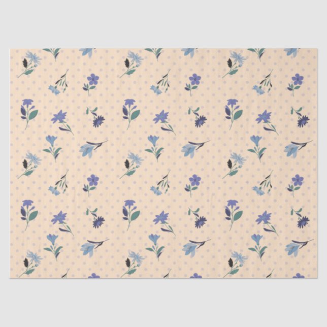 Peachify Pastel Blooms Gift Wrapper Tissue Paper (Front)