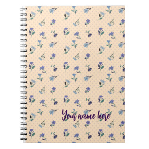Peachify Pastel Blooms Personalised Notebook