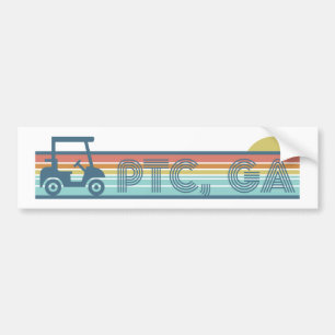 Peachtree City Georgia Golf Cart Life Bumper Sticker