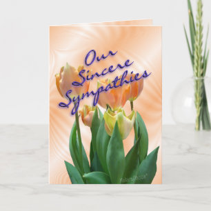 PeachTulips-Sympathy card-customise Card