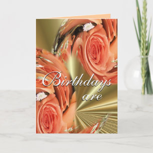 PeachWhirl of Roses--customise-any occasion Card