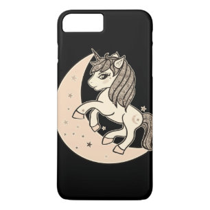 Peachy Blush Pink Celestial Moon & Stars Unicorn iPhone 8 Plus/7 Plus Case