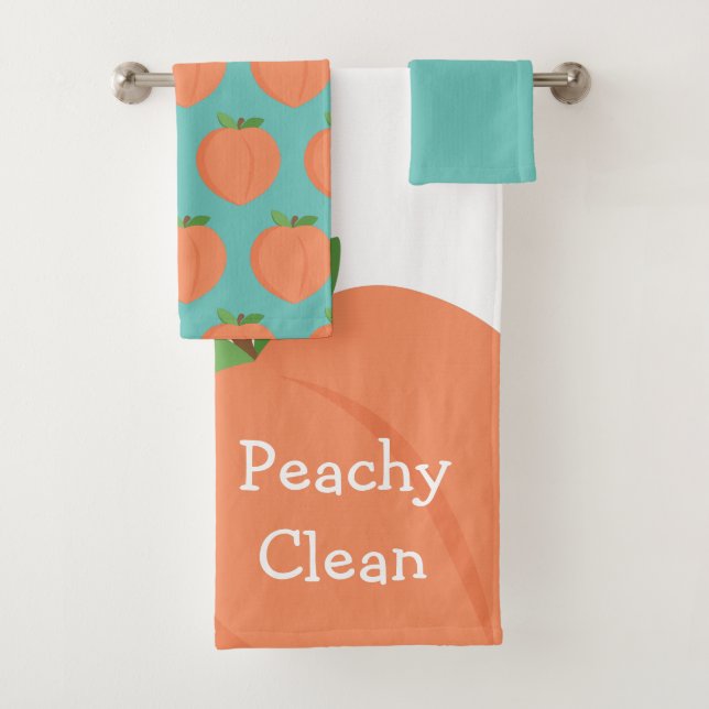 Peachy Clean Decor for Bathroom Bath Towel Set (Insitu)