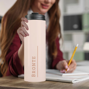 Peachy Coral - Colour Flow monogram Thermal Tumbler