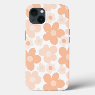 Peachy Daisies Retro Dream #1 #retro #decor #art iPhone 13 Case