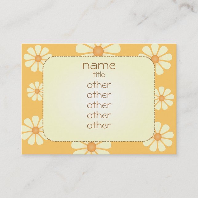 Peachy Daisy Business Card (Front)