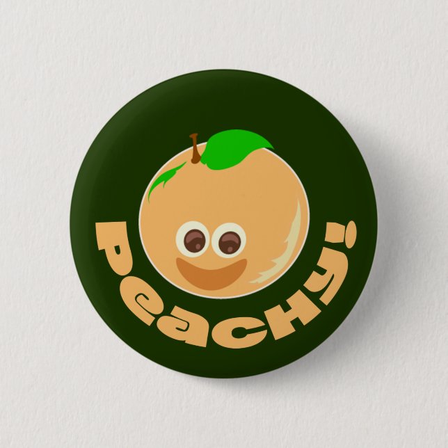 Peachy Dark 6 Cm Round Badge (Front)