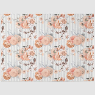 Peachy Floral Series Design 4 Tissue Paper