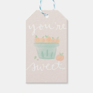 Peachy gift tag