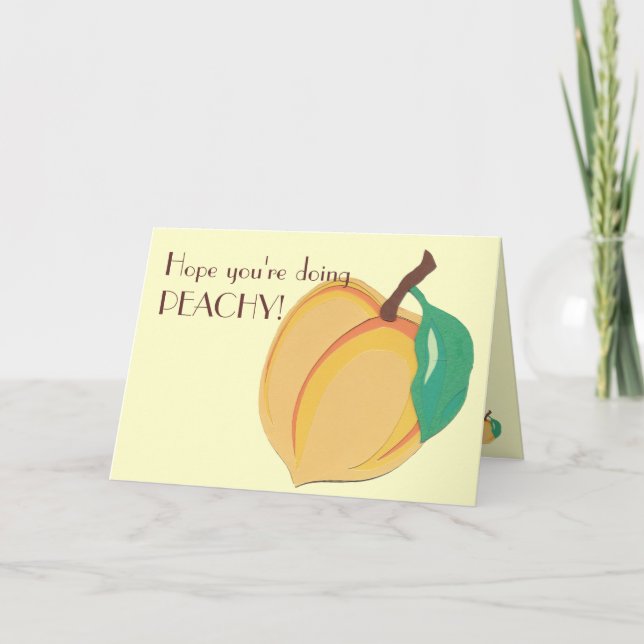 Peachy Greeting Card (Front)