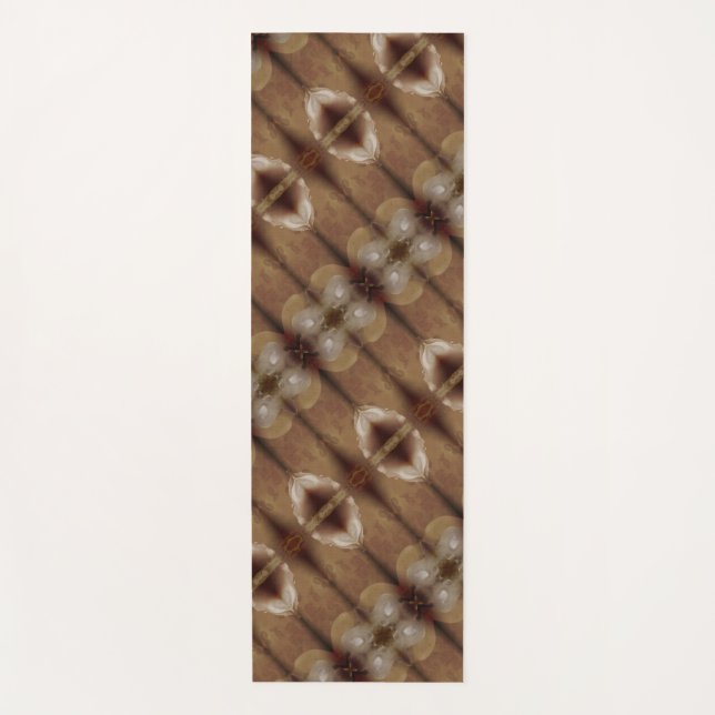 Peachy Ikat 3 Yoga Mat (Front)