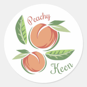 Peachy Keen Classic Round Sticker