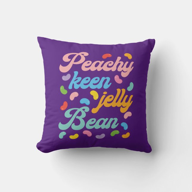 Peachy Keen Jelly Bean Cushion (Front)