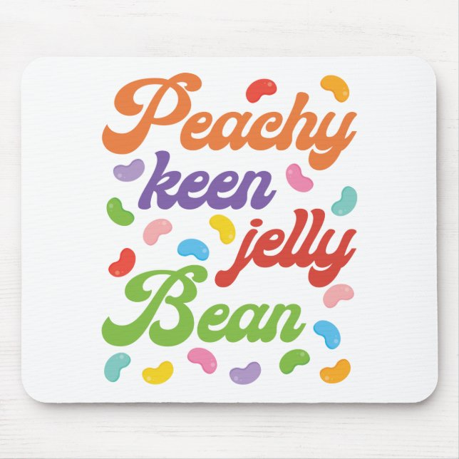 Peachy Keen Jelly Bean Easter Candy Retro Mouse Mat (Front)