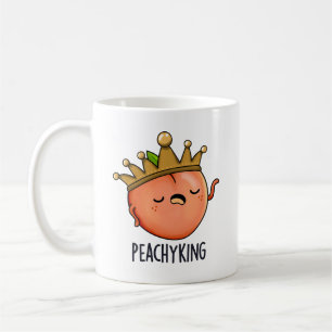 Peachy King Funny Peach Pun  Coffee Mug