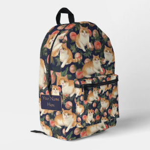 Peachy Kitten Custom Printed Backpack