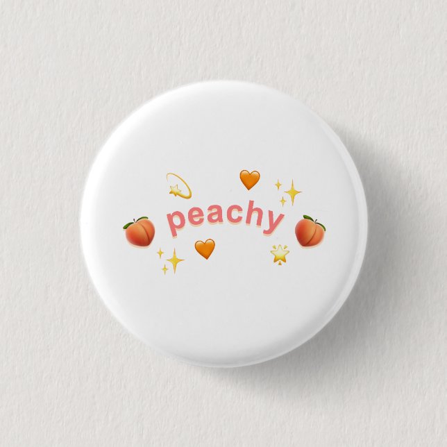 Peachy Pin Badge (Front)