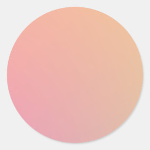Peachy Pink Classic Round Sticker