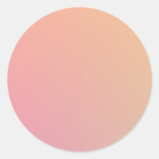 Peachy Pink Classic Round Sticker